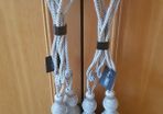 Stunning Latte Curtain Tie Backs with Crystal Embellishments x4