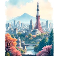 Tokyo Wall Art Prints, Travel Art Poster