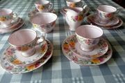 Very Rare Tuscan Fine Bone China  "September Song" Pink Tea Set
