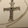 Sterling Silver Celtic Pattern Cross and  chsin Image 4