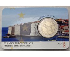 Croatia 2 Euro Base Metals Brilliant Uncirculated Coin 2023 - Introduction of the Euro