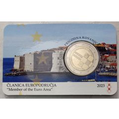 Croatia 2 Euro Base Metals Brilliant Uncirculated Coin 2023 - Introduction of the Euro