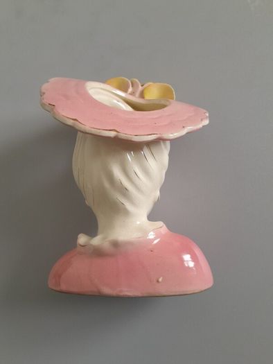 VASE - Holder - Lady - Head - Vintage