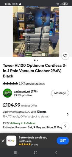 Tower VL 100 Cordless vacuum Cleaner