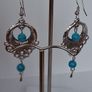 Boho Filigree Turquoise Bead Earrings Image 7