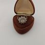 Vintage 18ct White Gold Tiered Cluster Cocktail Ring | 6.85g | Fully Hallmarked - Size M Image 3