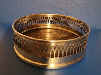 silver plated wine coaster