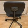 Grey Swivel Wheeled Office Chair With Backrest Image 3