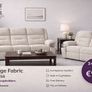 New 3+2 Grey Montana Fabric Recliner Sofa With Hidden Cupholders Image 3