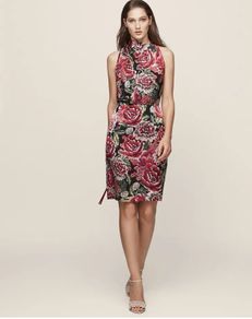 REISS Xavi Burnout-Detail Dress UK 8