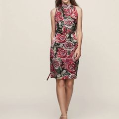 REISS Xavi Burnout-Detail Dress UK 8