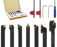12 Pieces Indexable Turning Tool Set 8x8 mm 60 mm
