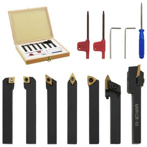 12 Pieces Indexable Turning Tool Set 8x8 mm 60 mm