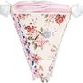 FREE P&P Floral Bunting banner, 10.8 Feet Vintage Cloth Shabby Chic Flag Garlands, 12PCS Double Sided Fabric Triangle Pennants for Vintage Themed Wedding Afternoon Tea Garden Party Image 8