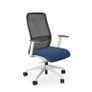 NV High Back Swivel Mesh Chair Lime White Frame with adjustable arms Image 3