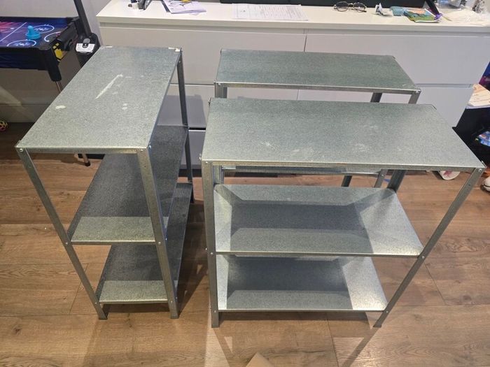 3  ikea shelving unit HYLLIS
