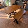 Solid Oak Table & Matching Bench Image 2