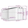 Garden Shed Brown 277x279x179 cm Galvanised Steel Image 5