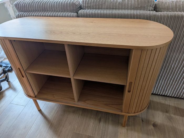 JYSK LYNGVIG Sideboard 120cm Oak - Tambour Doors - Excellent Condition