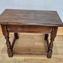 Vintage Old Charm Solid Oak Nest of 3 Tables  Tudor Style Wood Bros Image 4