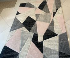 Abstract Geometric blush rug 160cm x 230cm