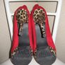 Platform Stiletto Ankle Boots 41 RED  Animal Print Image 5