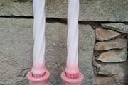 Pink colonial candle holders