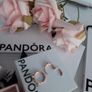 New pandora hoop earrings with blue stone Image 3