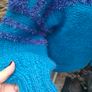 Chunky Blue and purple sweater 80s batwing Medium Image 3