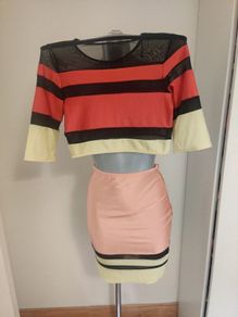 Crop top and skirt set size UK8 EU36 Postage included
