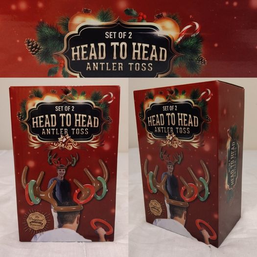 Head to Head Inflatable Reindeer Antler Toss Game NEW IN BOX