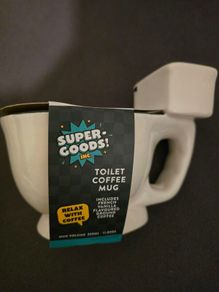toilet design coffee mug novelty with ground coffee