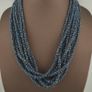 Vintage African Style Stripe Pattern 5.5 - 6 mm Glass Beads Necklace Image 6