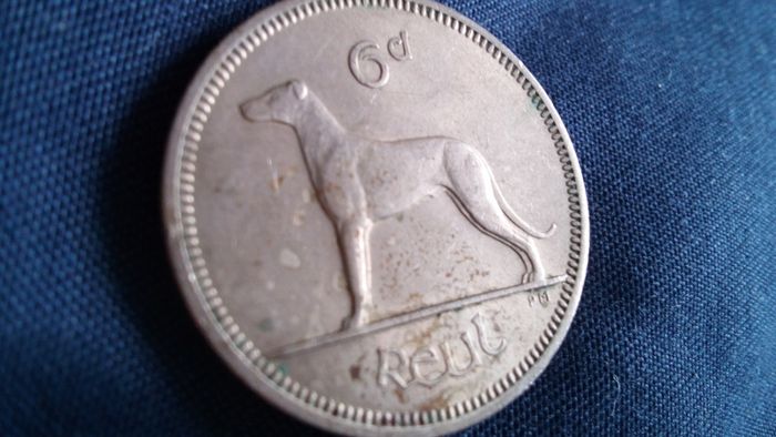 Irish Sixpence Coin. 1968.