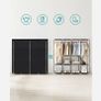 Fabric cabinet with 4 side pockets  Wardrobe fabric cabinet, wardrobe, 45 x 170 x 167 cm, 4 hanging compartments, with shelves, 4 side pockets, plenty of space, for bedroom, living room, black Image 3