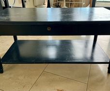 FREE URGENT SELL OFF Classic Black Coffee Table with Storage /Great DIY Upcycle Project