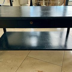 FREE URGENT SELL OFF Classic Black Coffee Table with Storage /Great DIY Upcycle Project