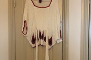 Cream knitted top with belt tie