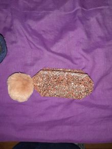 glitter clutch bag