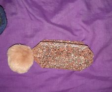 glitter clutch bag
