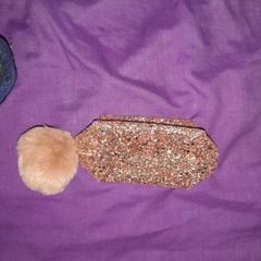glitter clutch bag