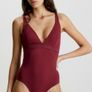 Brand new Calvin Klein women ladies swimsuit, burgundy Image 8