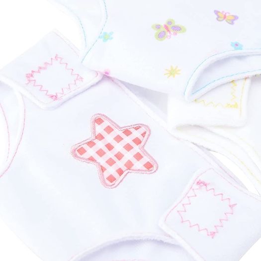 Fabric 3-Pack Nappies from Peterkin: Adjustable and reusable fabric dolls nappies Dolls & Accessories Age 18 Months (FREE POSTAGE)