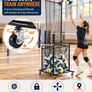 Adjustable Volleyball Training Net with Ball Collection Cart Portable Setter, Serving & Spiking Practice Equipment Image 3