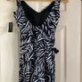 New Size 10 Black/White pattern Swimsuit with Skirt Image 2