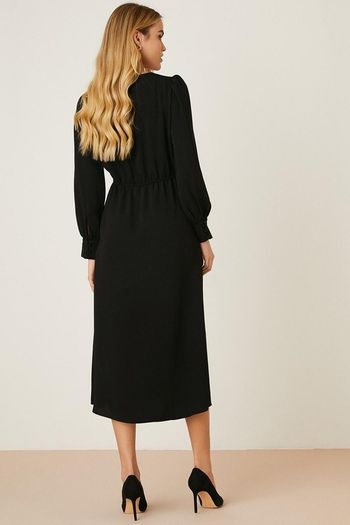 Dorothy Perkins Black Twist Front Dress. Size 14. New