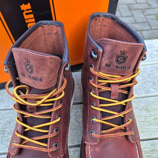 SL-Saint, Men's Leather Mox Toe Boots, UK 9/EU 43, Brand New
