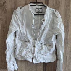 collar white jacket blazer fits s sm