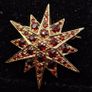 Vintage 9ct yellow gold garnet brooch Image 4