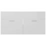 Sink Cabinet with Built-in Basin High Gloss White Chipboard Image 8